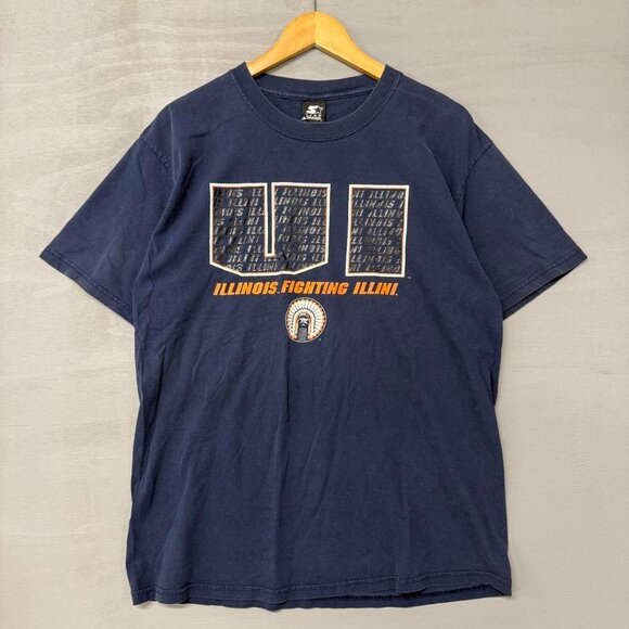 Vintage Starter Illinois Fighting‎ Illini Faded Tee Shirt Men’s Large - Picture 1 of 3